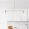 Designers Fountain Summer Jazz 60 Watt 2-Light Brushed Gold Transitional Island Light with Clear Glass Shades D310M-IS-BG - alternate 2